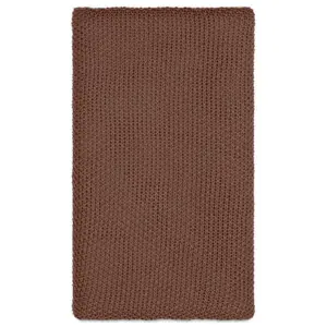 Nkuku Nahan Moss Stitch Cotton Throw Rust